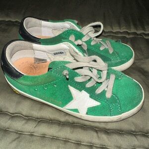 Golden Goose Kids Green Sneakers